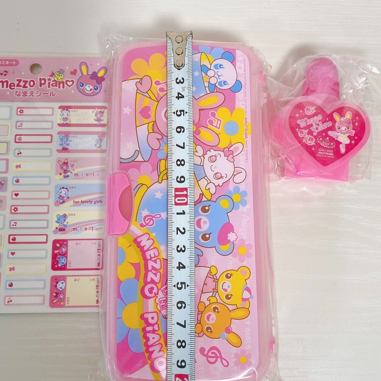 Mezzo Piano Stationery Set Mimi Popo Bear Rabbit Pink Blue Memo Pencil