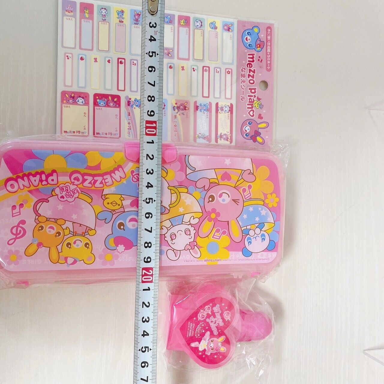 Mezzo Piano Stationery Set Mimi Popo Bear Rabbit Pink Blue Memo Pencil