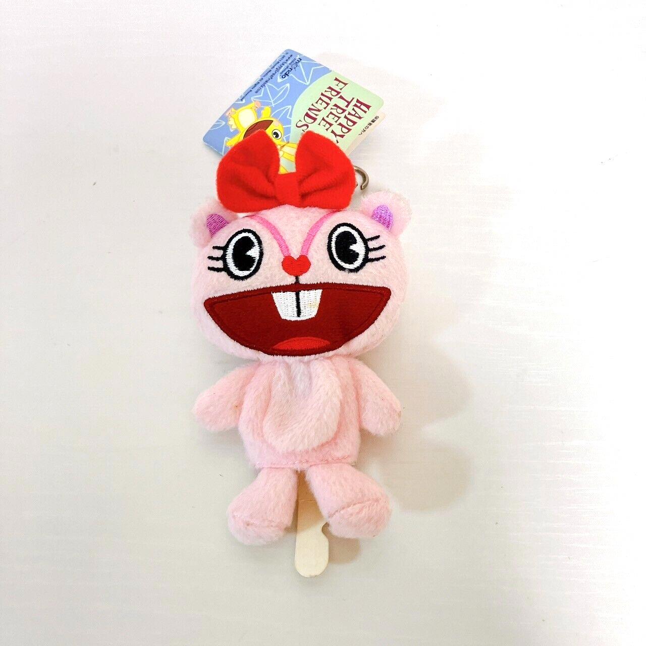 Happy Tree Friends HTF Giggles Key Cover Pink Ribbon Plush Soft Stuffed Toy Rare