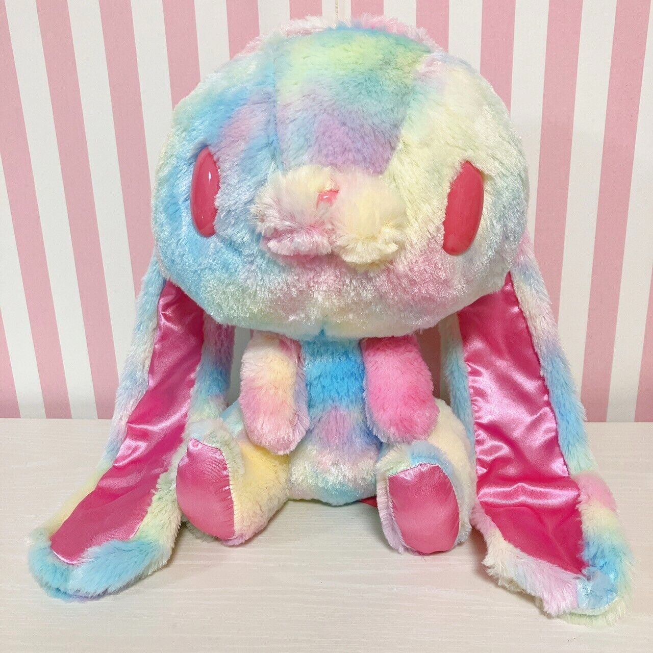 Hanyou Usagi All Purpose Rabbi Plush Rainbow Fantasy Fur Variation Pink Soft Toy