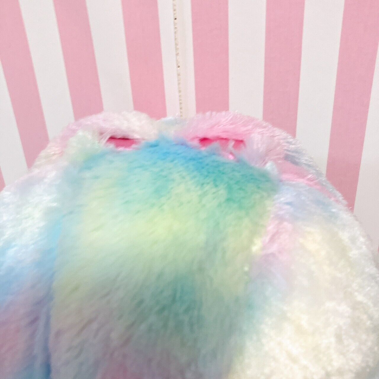 Hanyou Usagi All Purpose Rabbi Plush Rainbow Fantasy Fur Variation Pink Soft Toy