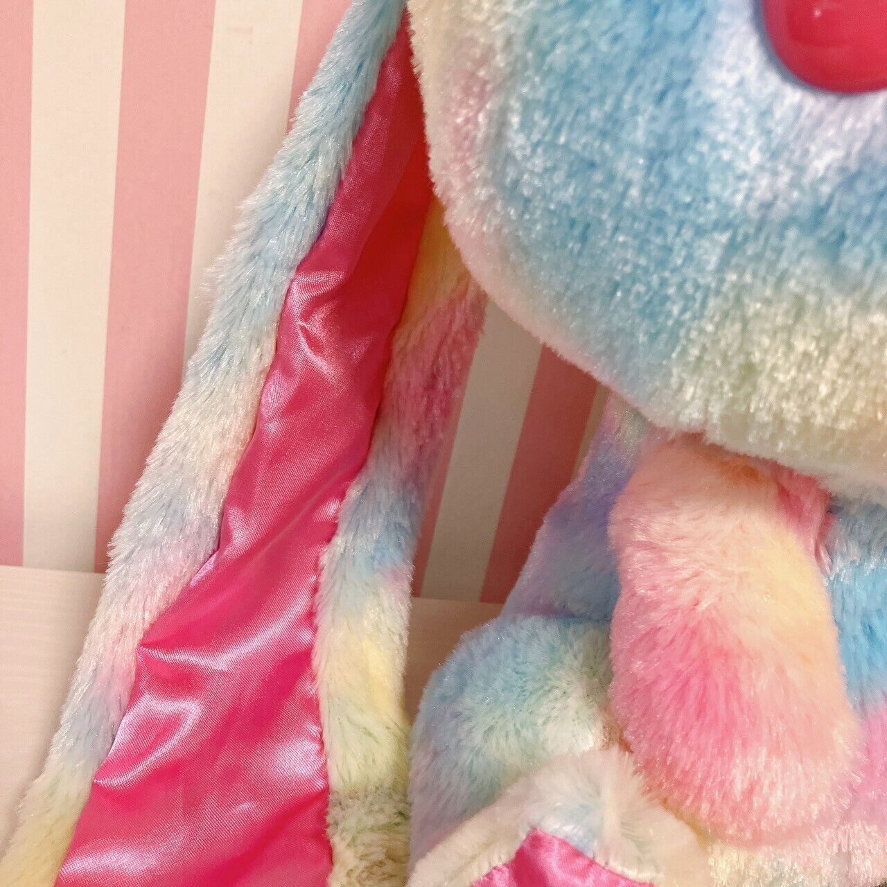 Hanyou Usagi All Purpose Rabbi Plush Rainbow Fantasy Fur Variation Pink Soft Toy