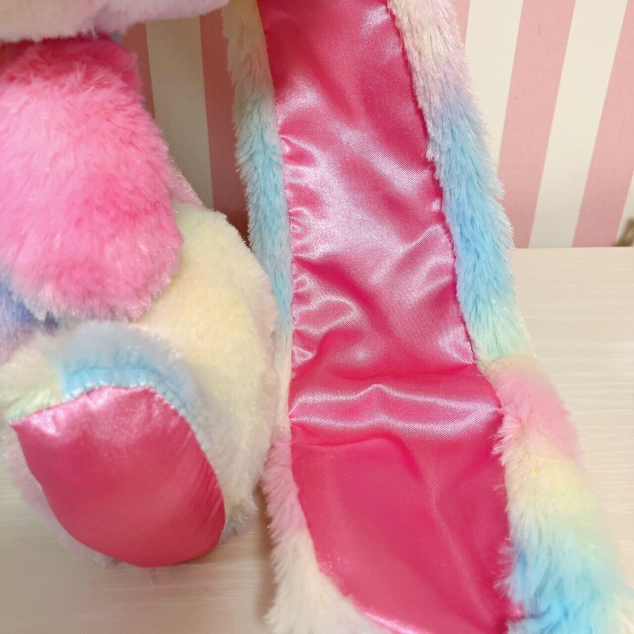 Hanyou Usagi All Purpose Rabbi Plush Rainbow Fantasy Fur Variation Pink Soft Toy