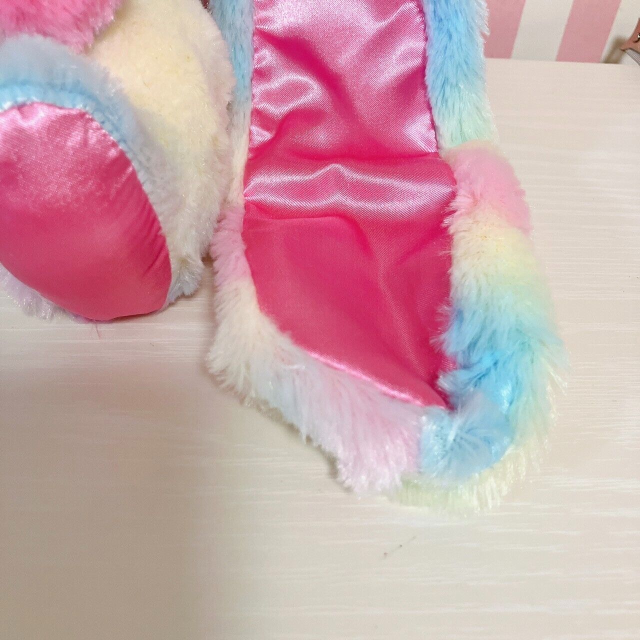 Hanyou Usagi All Purpose Rabbi Plush Rainbow Fantasy Fur Variation Pink Soft Toy