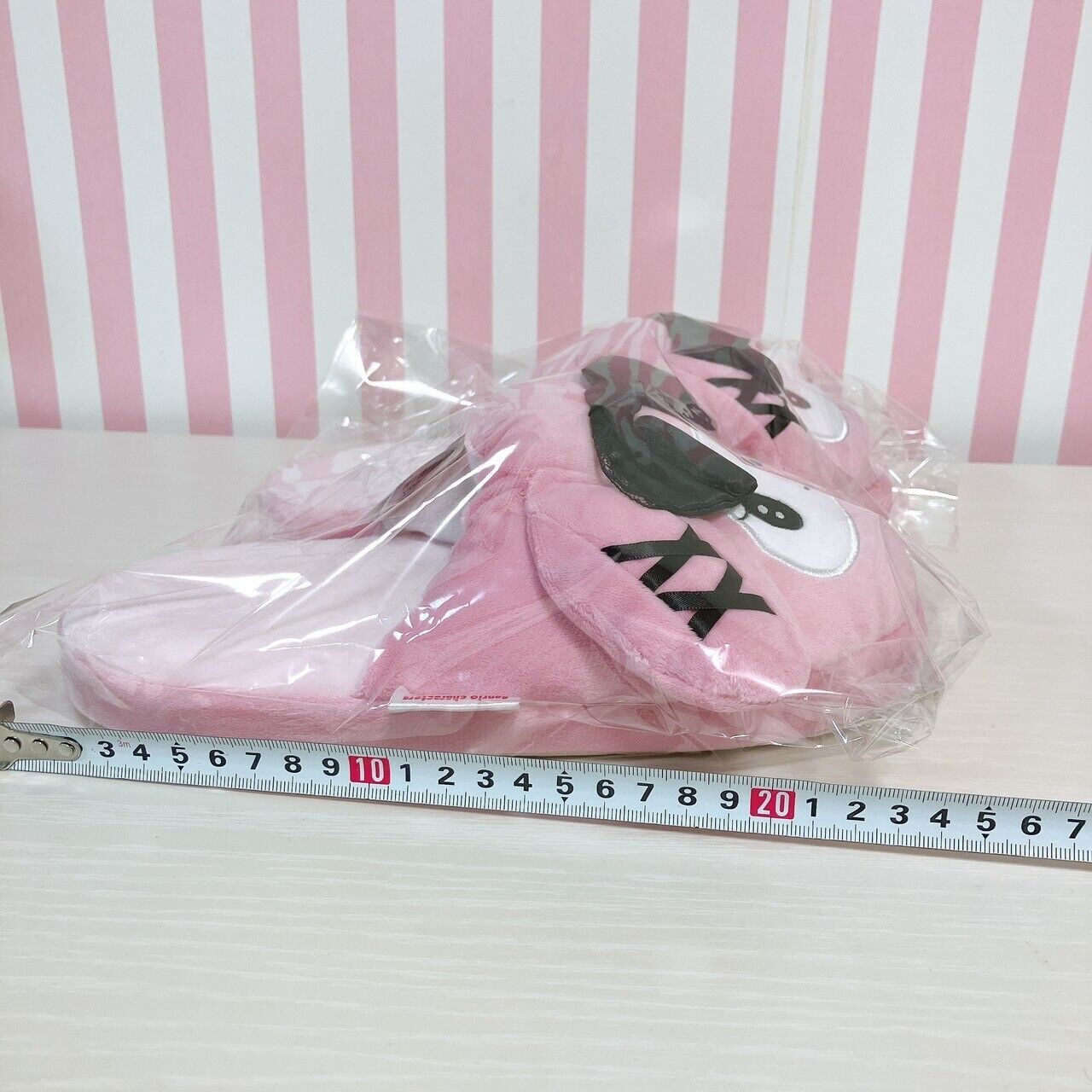 Sanrio My Melody Avail Collaboration Room Shoes Slippers Pink Ribbon Black Rare