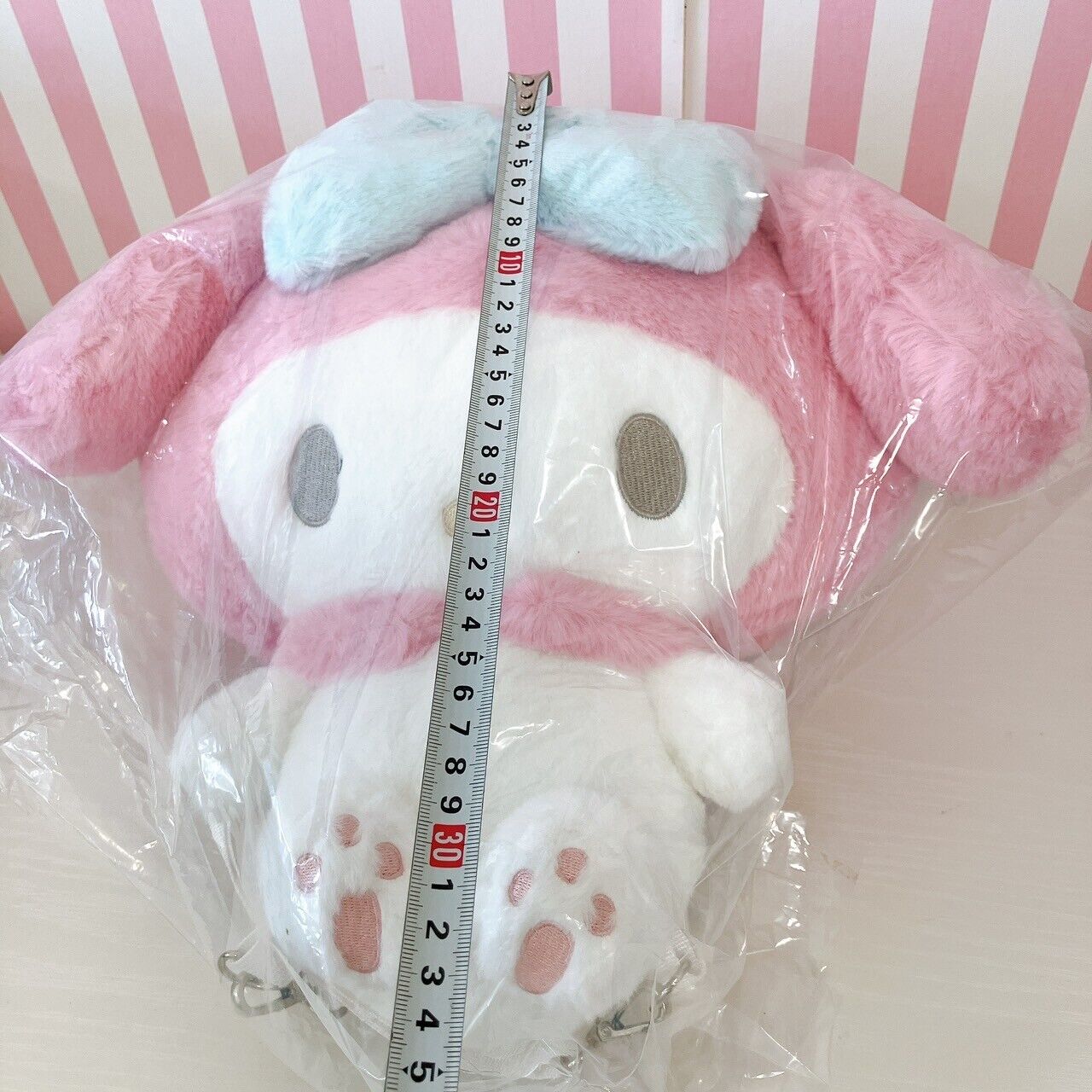 Sanrio My Melody Backpack Rucksack Bag Plush Doll Soft Toy Pink Ribbon Kawaii