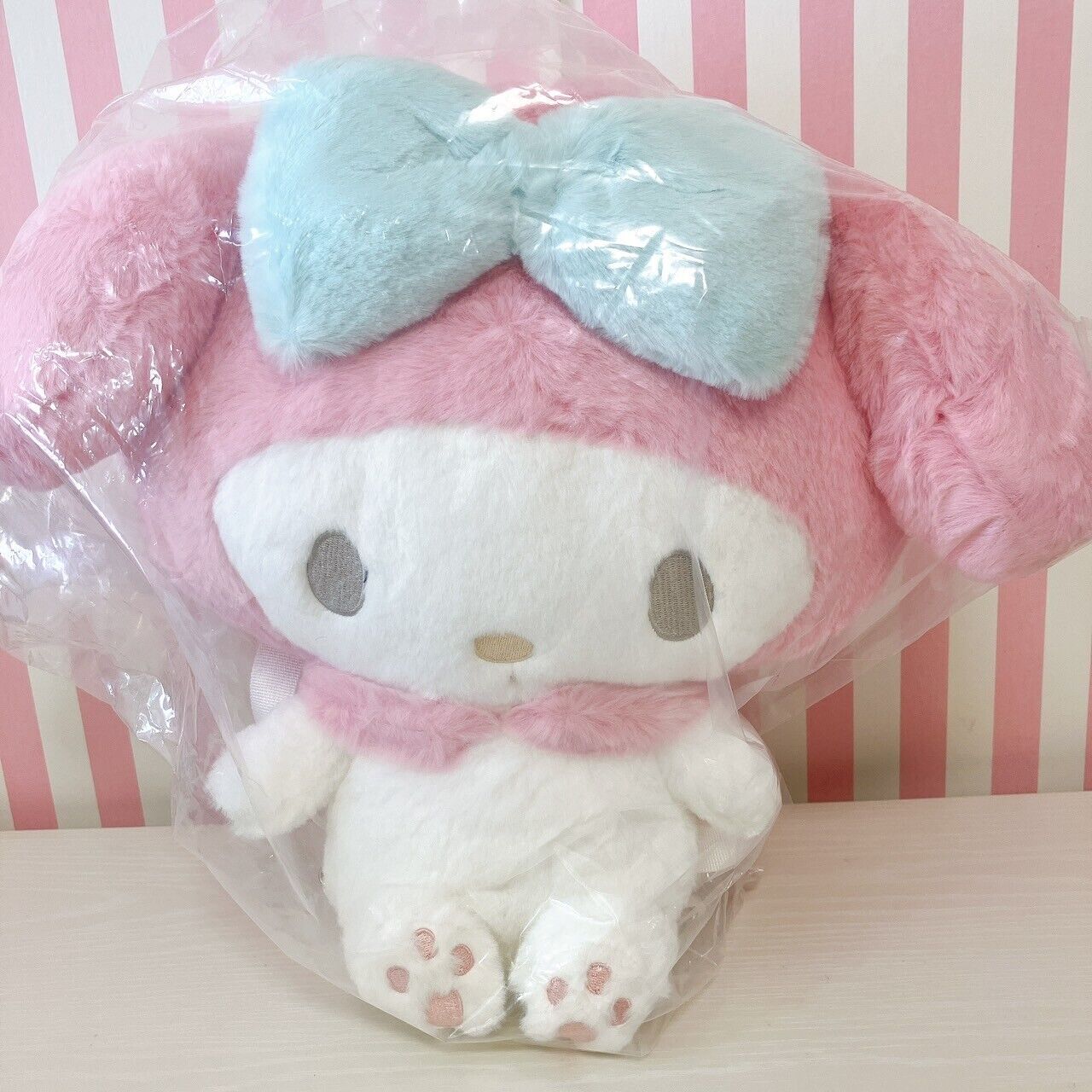 Sanrio My Melody Backpack Rucksack Bag Plush Doll Soft Toy Pink Ribbon Kawaii