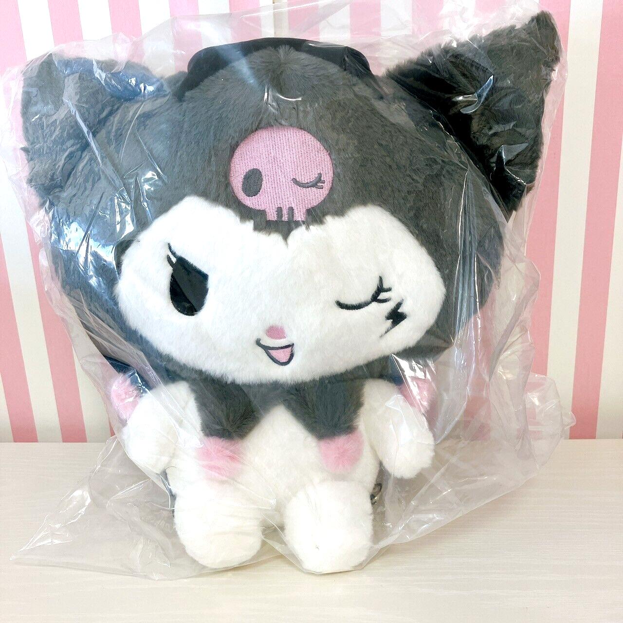 Sanrio Kuromi Backpack Rucksack Bag Plush Doll Soft Toy Skull Kawaii Character