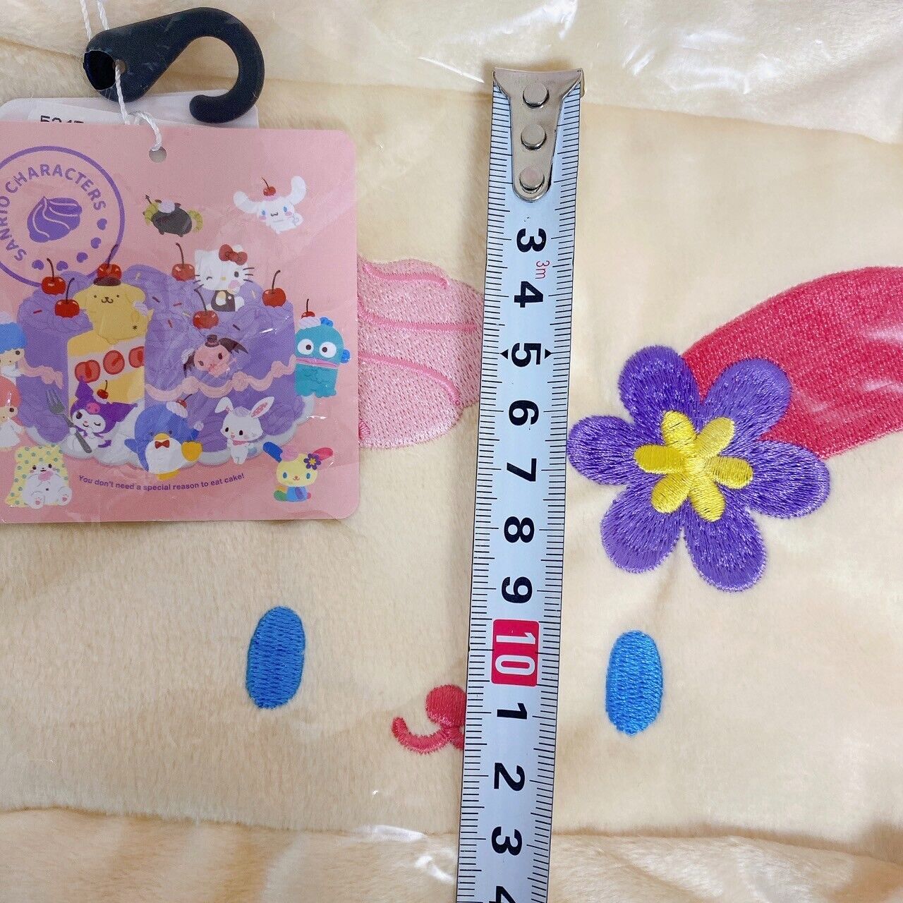 Sanrio Usahana Avail Collaboration Shaggy Pouch White Rabbit Face Flower Kawaii