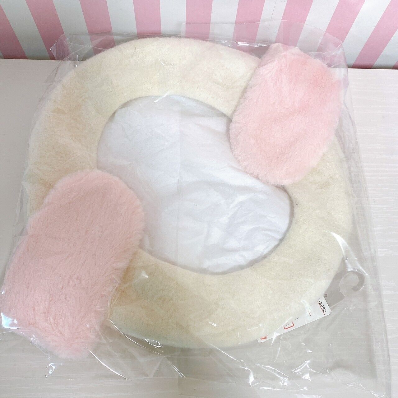 Sanrio My Melody Avail Collaboration Beret Hat Pink White Ears Ribbon Fluffy