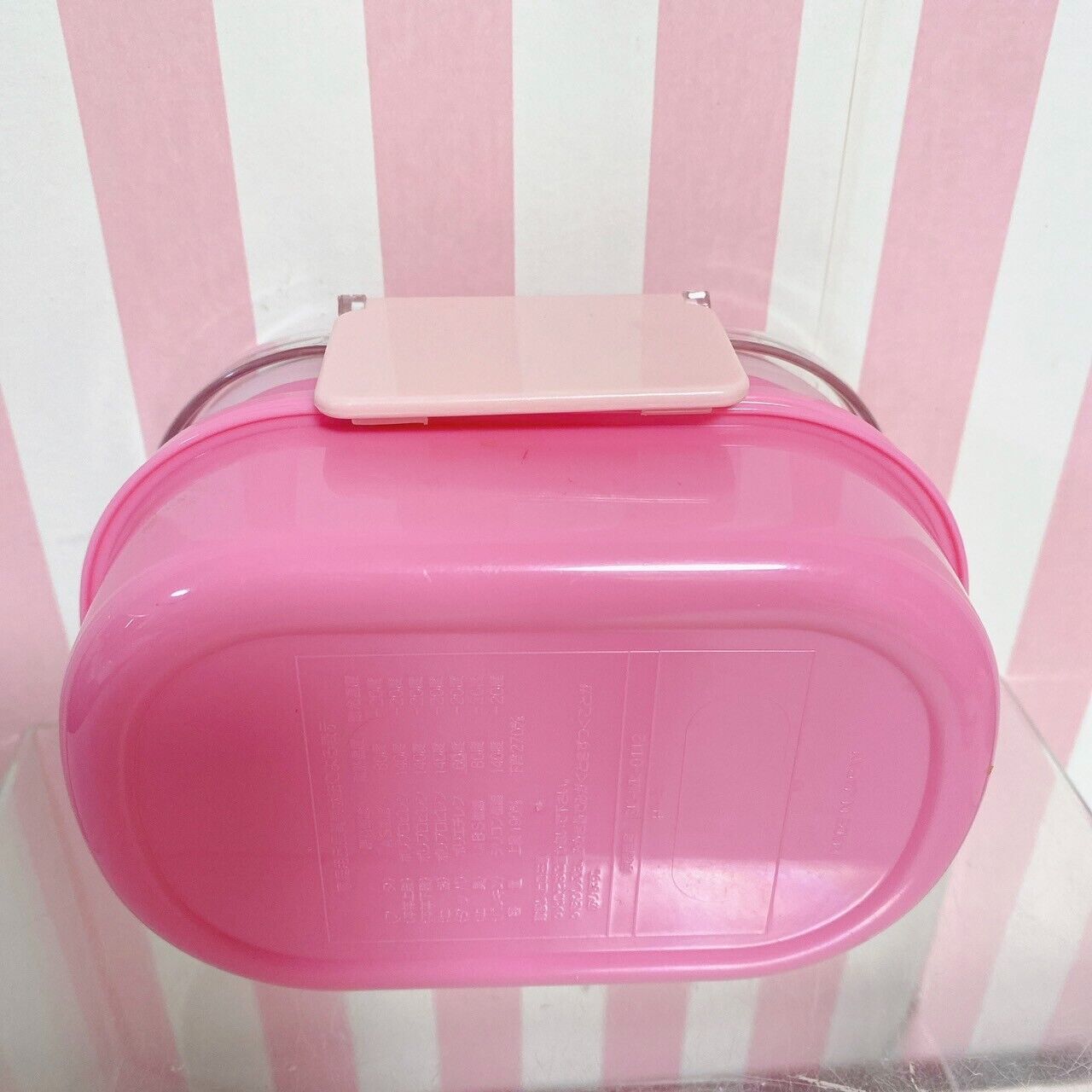 Mezzo Piano Lunch Box Two-Tier Bento Pink Cherry Ribbon Heart Obento Kawaii Rare