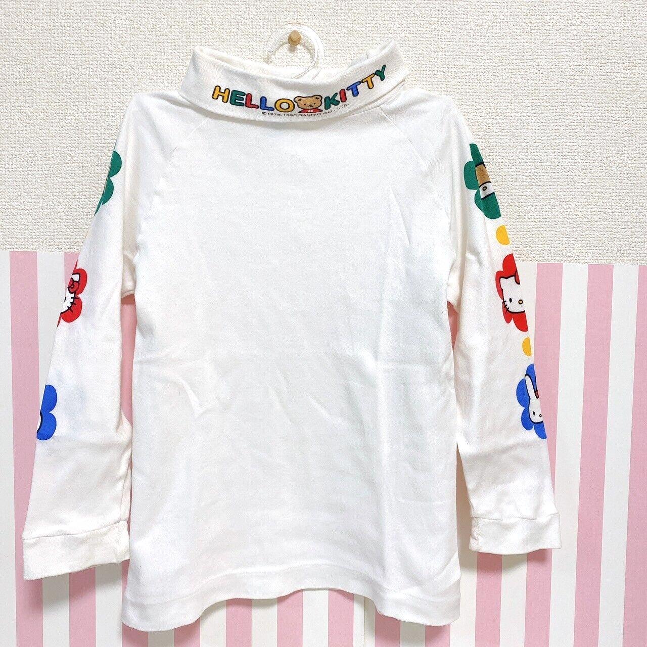 Sanrio Hello Kitty Long Sleeve T-shirt 120cm Tops White Bear Rabbit Cat Flower