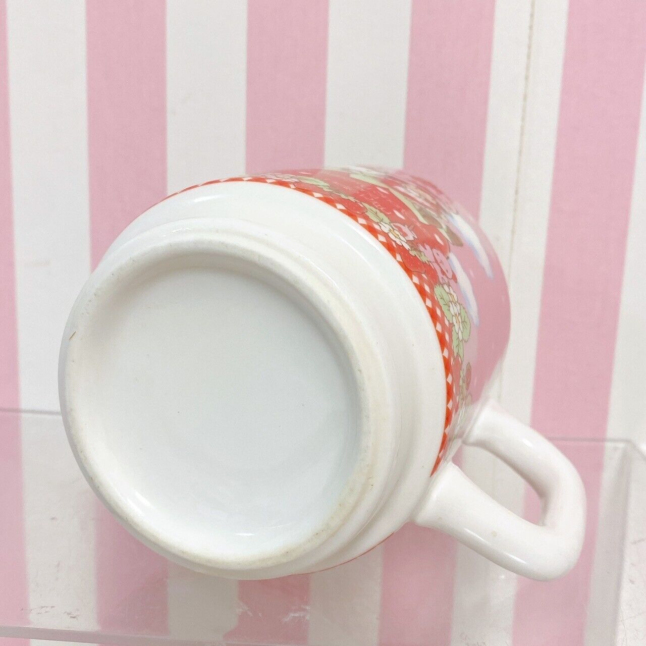 Sanrio Hello Kitty Strawberry Shortcake Collaboration Mug Cup Pink Kawaii Rare