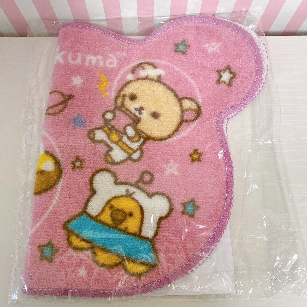 San-X Rilakkuma Korilakkuma Kiiroitori Rug Mat Pink Space Astronaut Universe