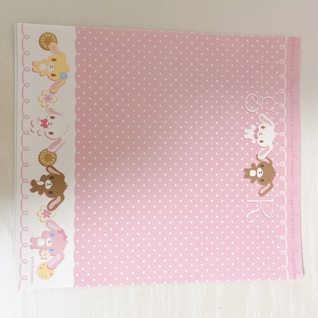 Sanrio Sugarbunnies Bunnies Letter Writing Envelope Set Stationery Shirousa Rare