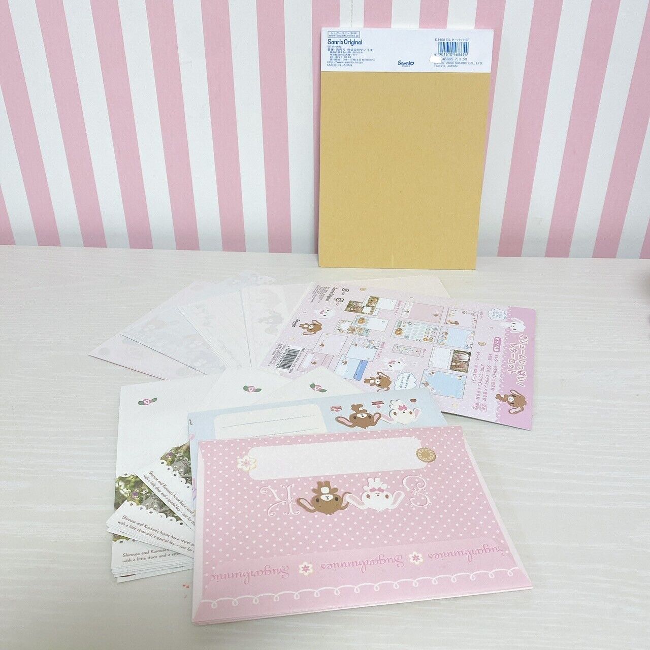 Sanrio Sugarbunnies Bunnies Letter Writing Envelope Set Stationery Shirousa Rare