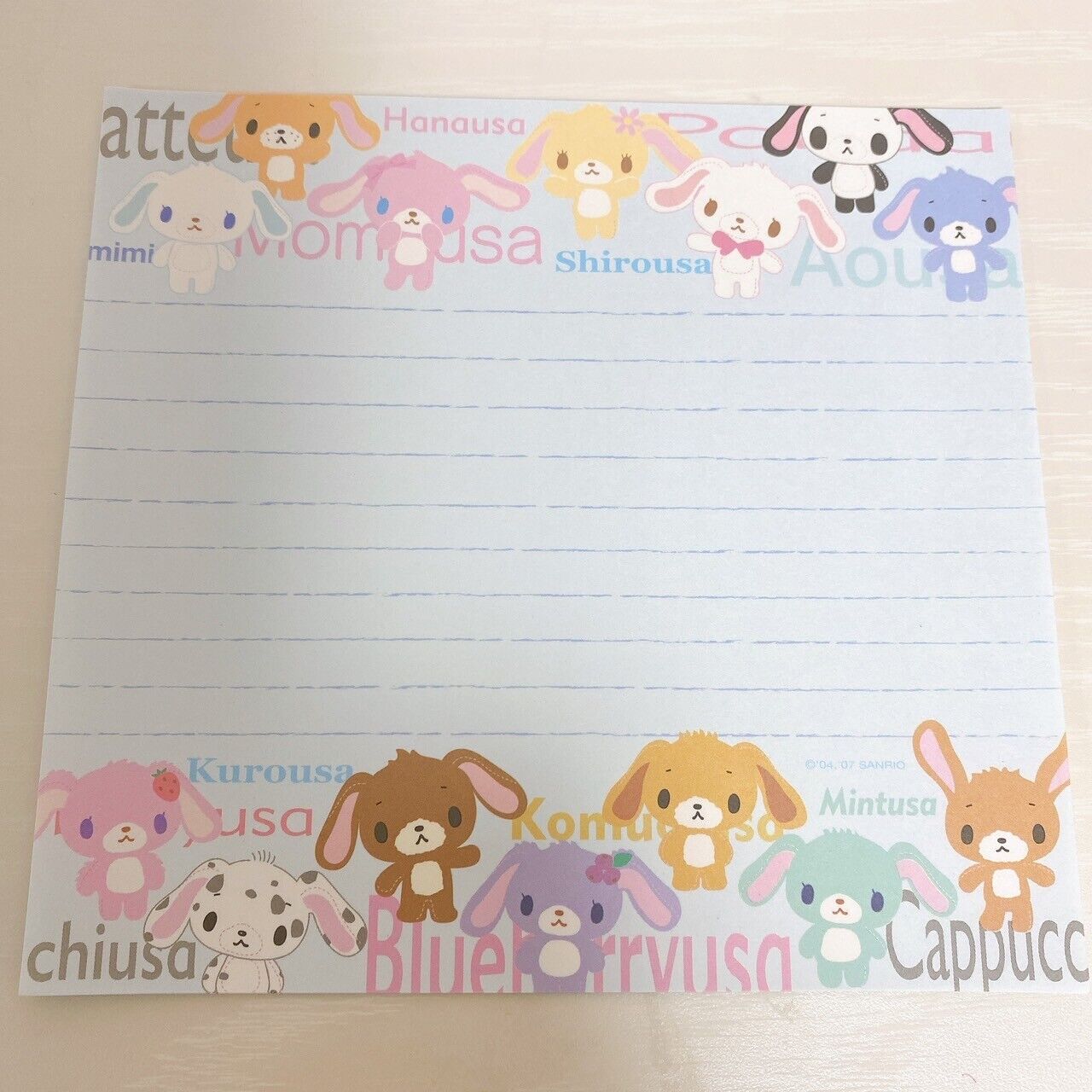 Sanrio Sugarbunnies Bunnies Letter Writing Envelope Set Stationery Shirousa Rare