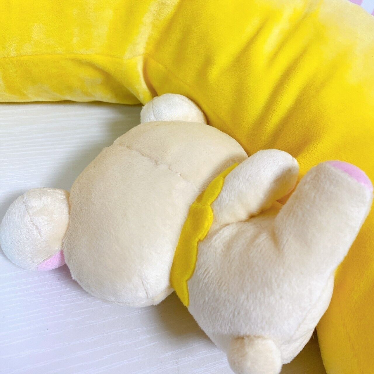 San-x Rilakkuma Korilakkuma Plush Cushion Banana XL Fluffy Soft Stuffed Toy Rare