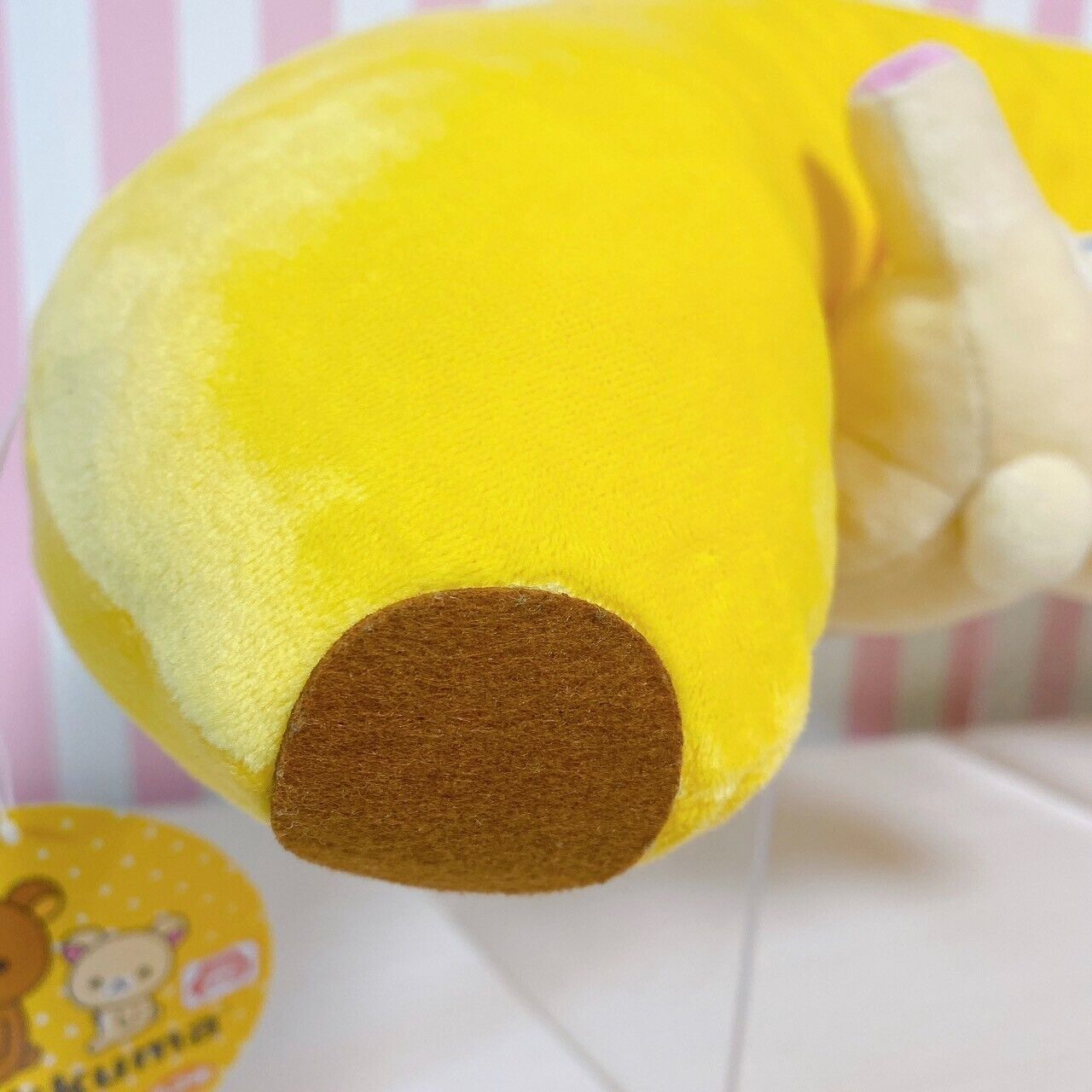 San-x Rilakkuma Korilakkuma Plush Cushion Banana XL Fluffy Soft Stuffed Toy Rare