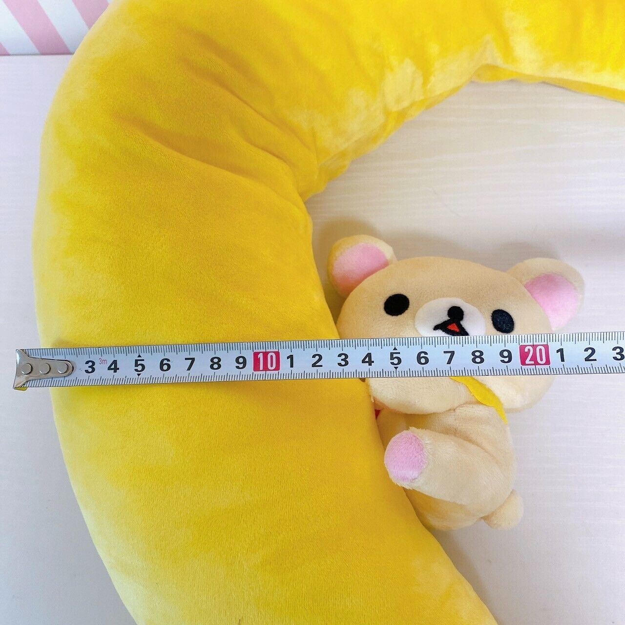 San-x Rilakkuma Korilakkuma Plush Cushion Banana XL Fluffy Soft Stuffed Toy Rare