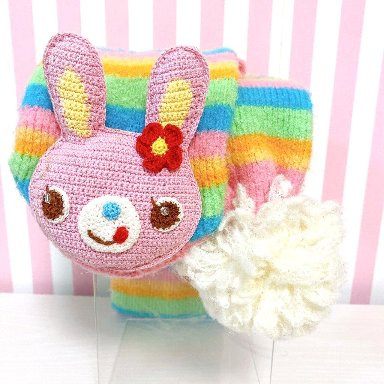 Mezzo Piano Muffler Winter Scarf Mimi Rabbit Rainbow Colorful Fluffy Kawaii Rare