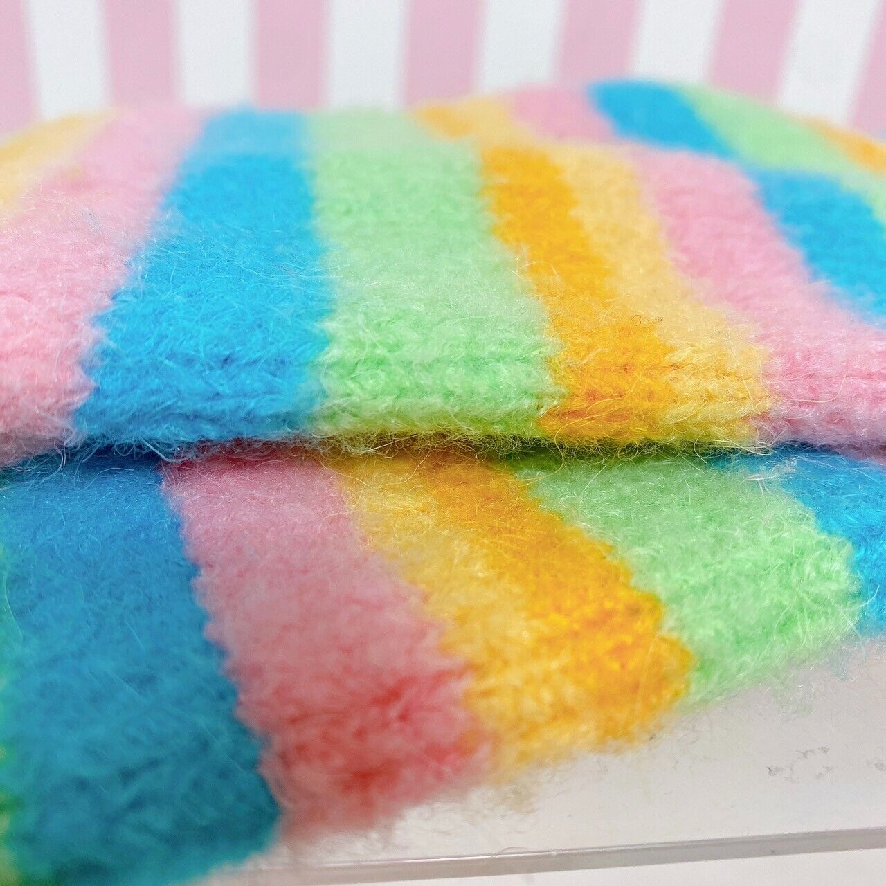 Mezzo Piano Muffler Winter Scarf Mimi Rabbit Rainbow Colorful Fluffy Kawaii Rare