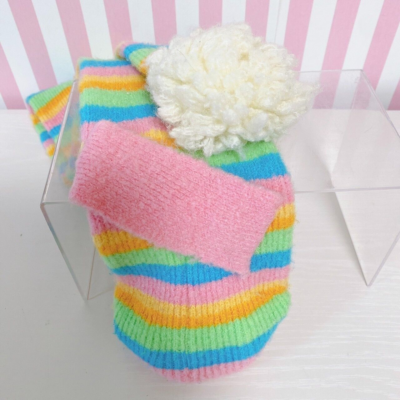 Mezzo Piano Muffler Winter Scarf Mimi Rabbit Rainbow Colorful Fluffy Kawaii Rare