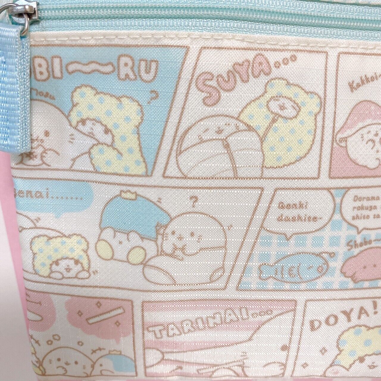 Sanrio Marumofu Biyori Pochette Sacoche Shoulder Bag Blue Mop White Bear Kawaii