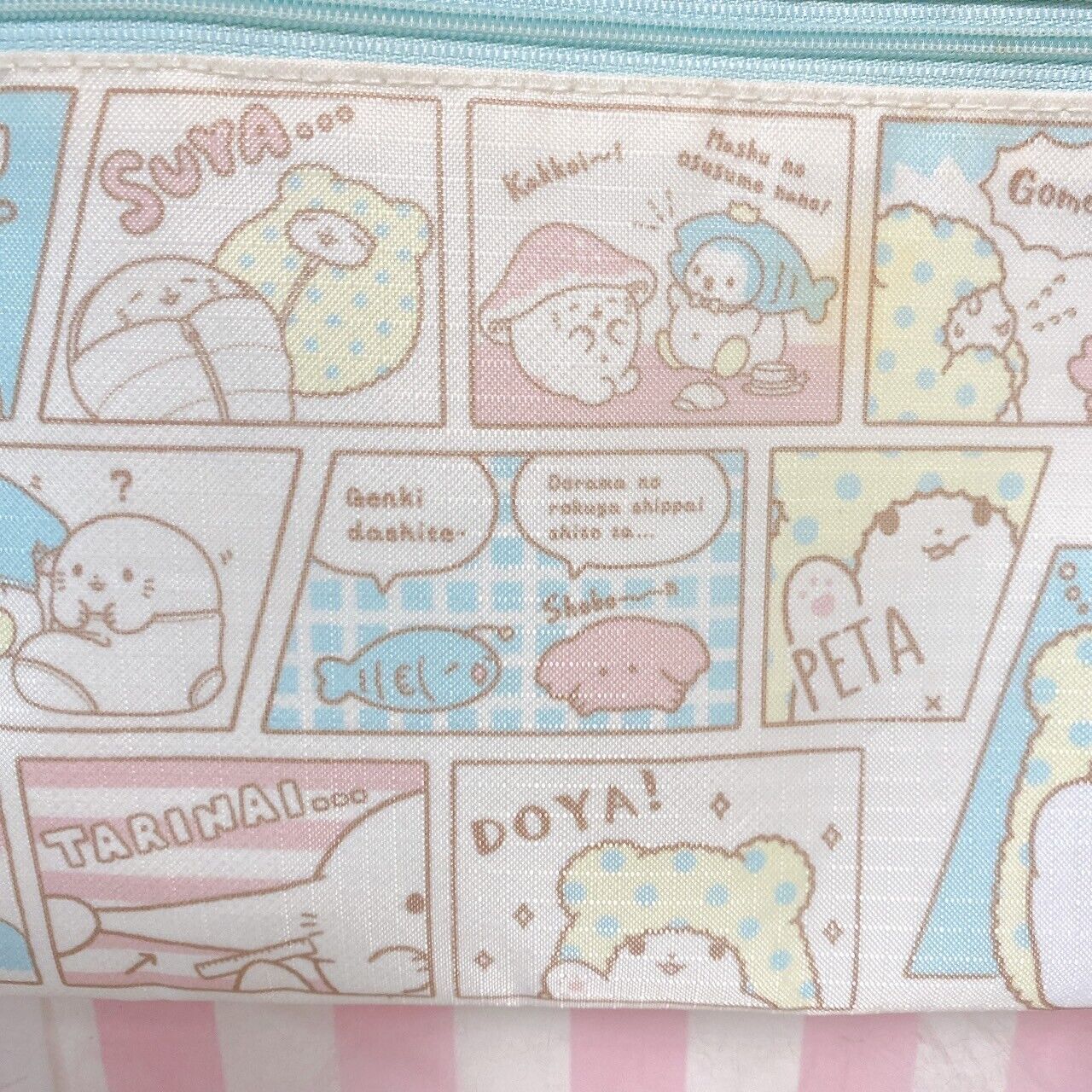 Sanrio Marumofu Biyori Pochette Sacoche Shoulder Bag Blue Mop White Bear Kawaii