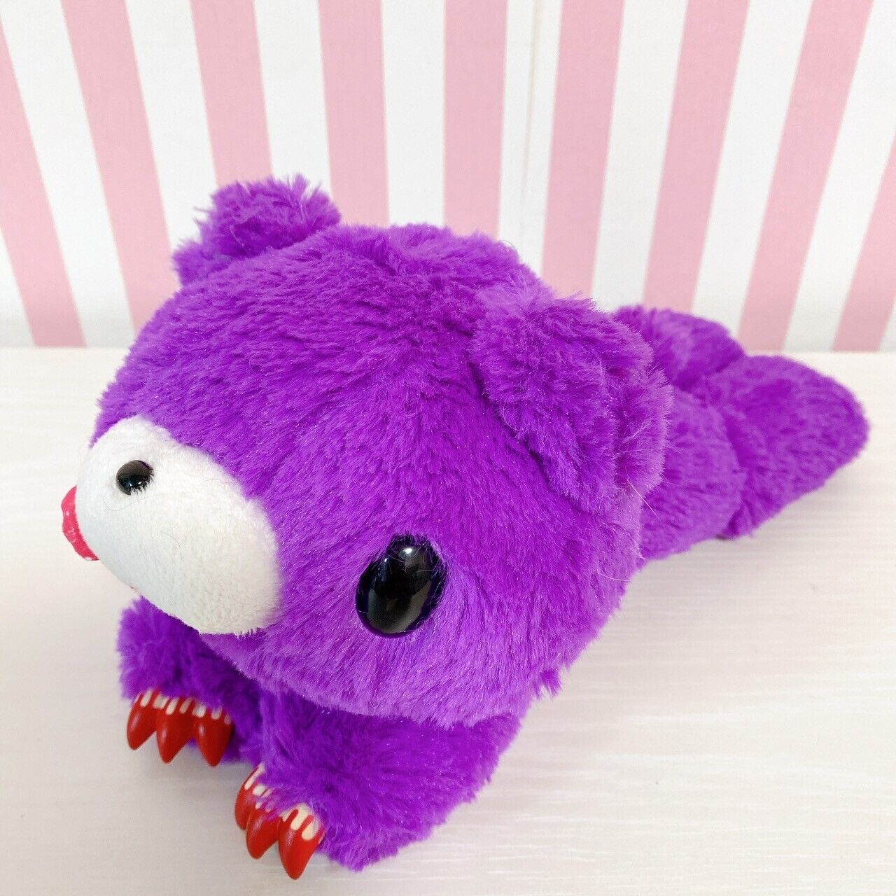 TAiTo Gloomy Bear Bloody Purple Plush Doll Soft Stuffed Toy Lying Fluffy CGP-185