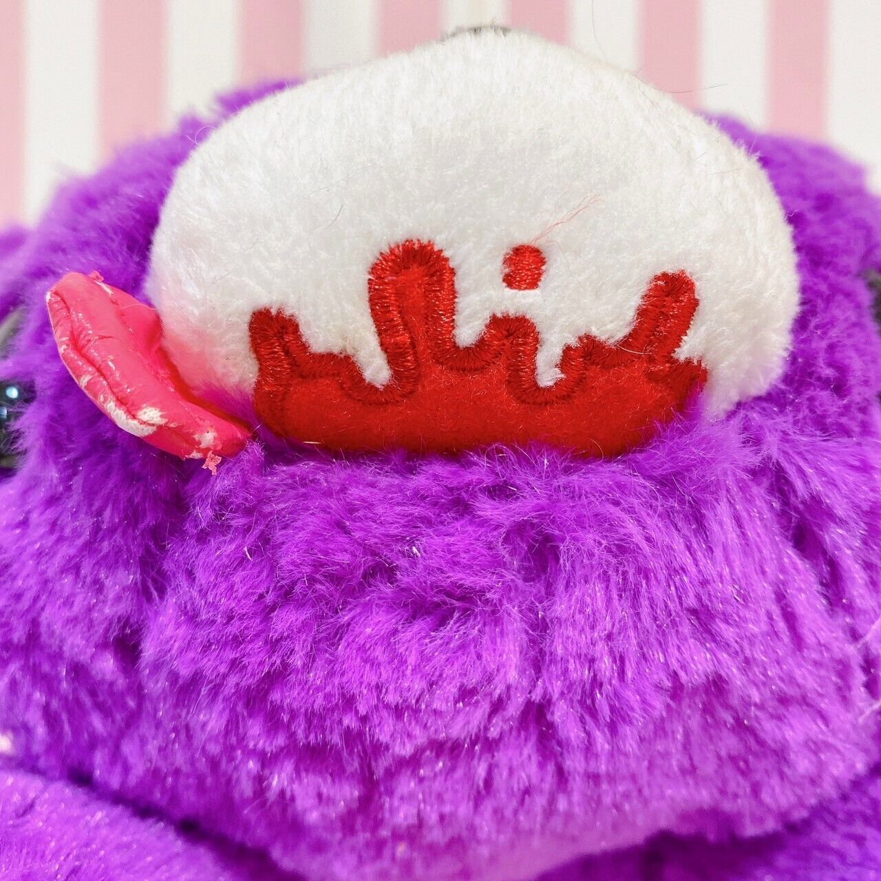 TAiTo Gloomy Bear Bloody Purple Plush Doll Soft Stuffed Toy Lying Fluffy CGP-185