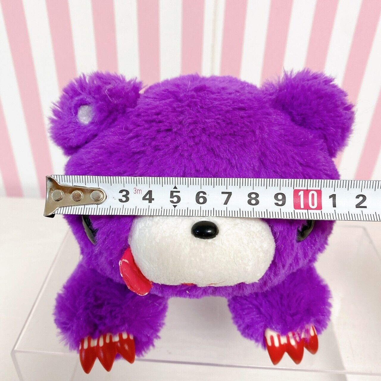 TAiTo Gloomy Bear Bloody Purple Plush Doll Soft Stuffed Toy Lying Fluffy CGP-185