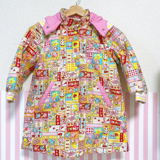 Mezzo Piano Kids Jacket 120cm Long Sleeve Pink All-over Pattern Colorful Kawaii