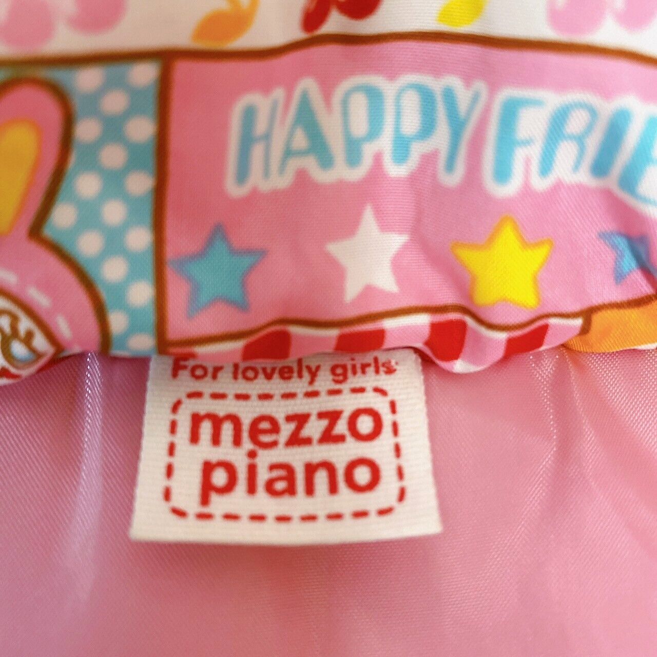 Mezzo Piano Kids Jacket 120cm Long Sleeve Pink All-over Pattern Colorful Kawaii