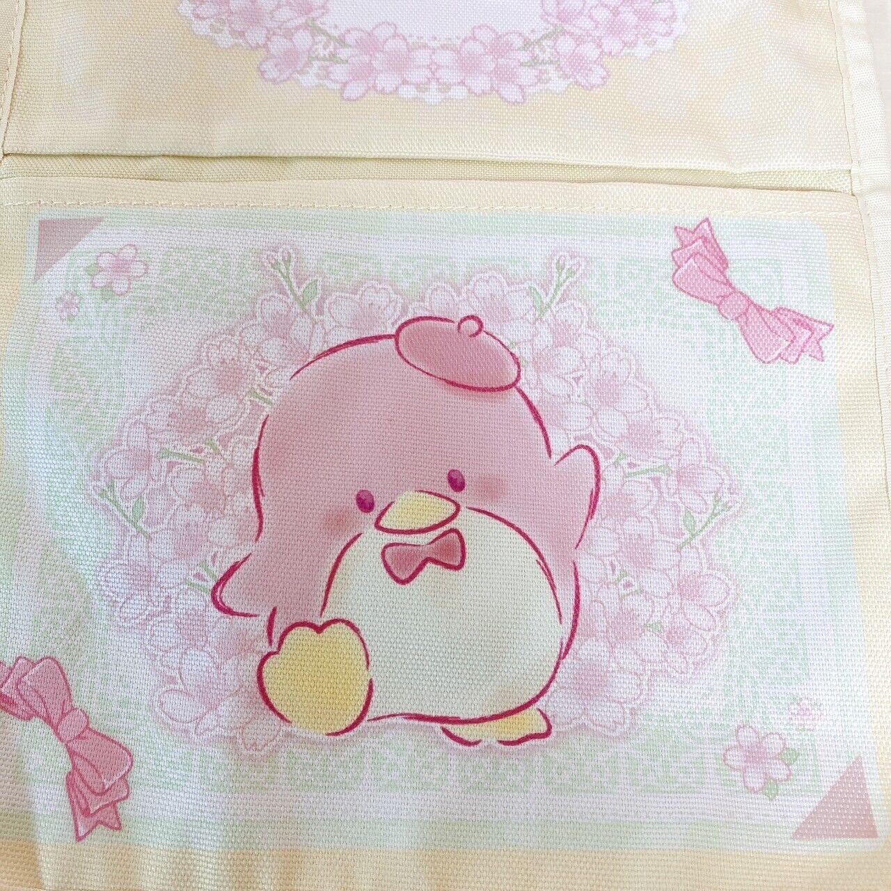 Sanrio Tuxedo Sam Wall Pocket Sakura Cherry Blossom Pink Flower Penguin Ribbon