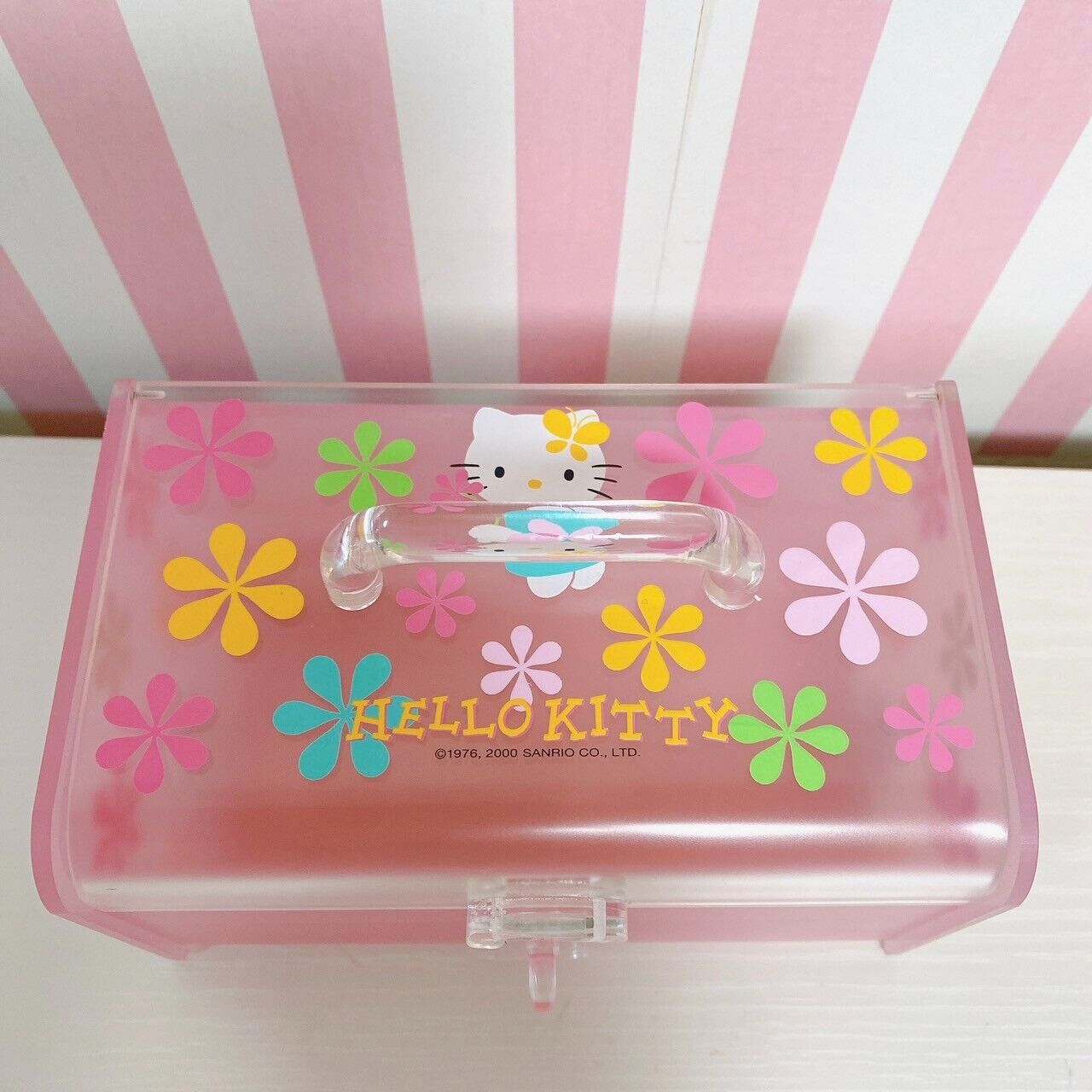 Sanrio Hello Kitty Accessory Case Box Pink Flower Cat Cleanness Angel Character