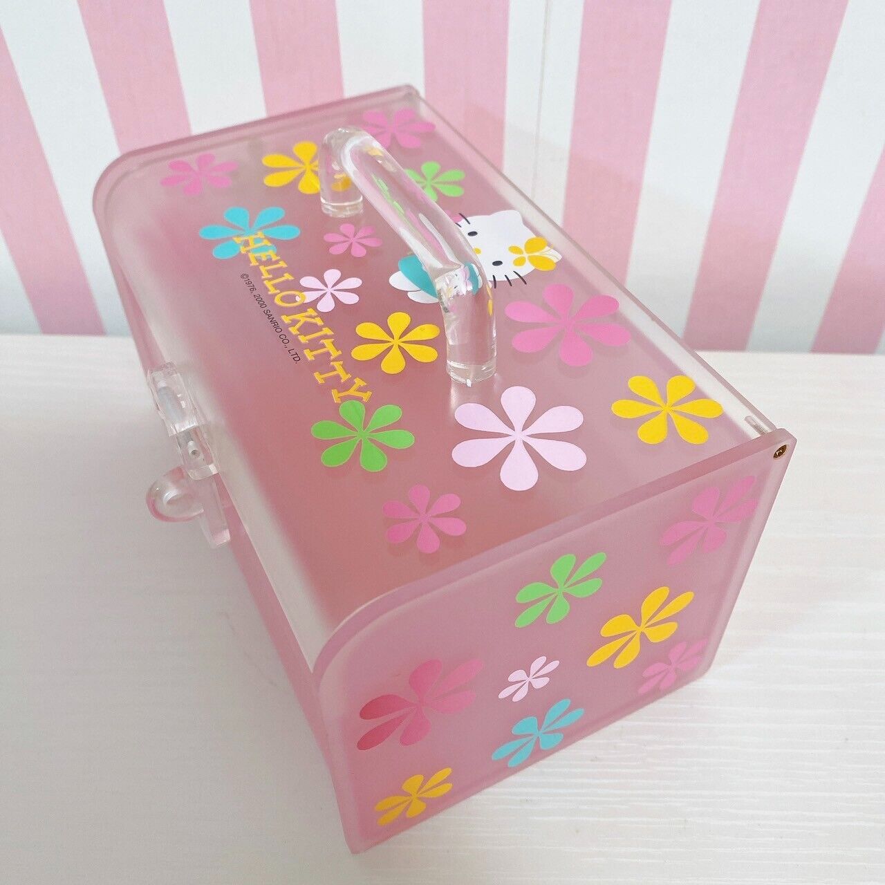 Sanrio Hello Kitty Accessory Case Box Pink Flower Cat Cleanness Angel Character