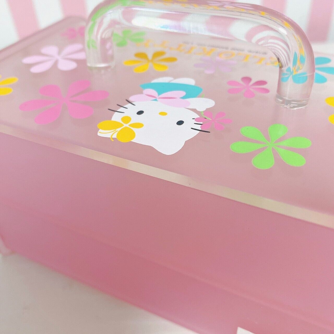 Sanrio Hello Kitty Accessory Case Box Pink Flower Cat Cleanness Angel Character