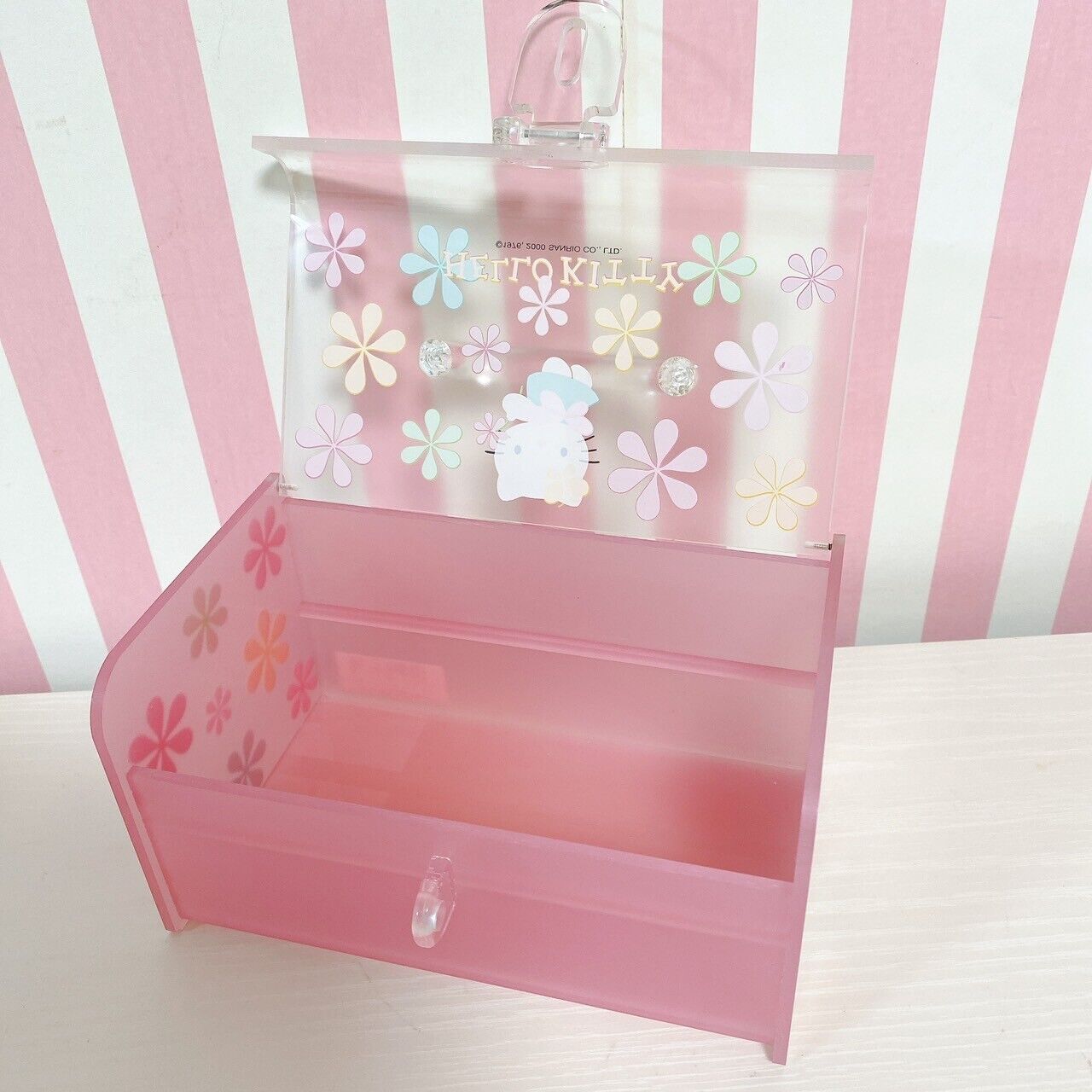 Sanrio Hello Kitty Accessory Case Box Pink Flower Cat Cleanness Angel Character