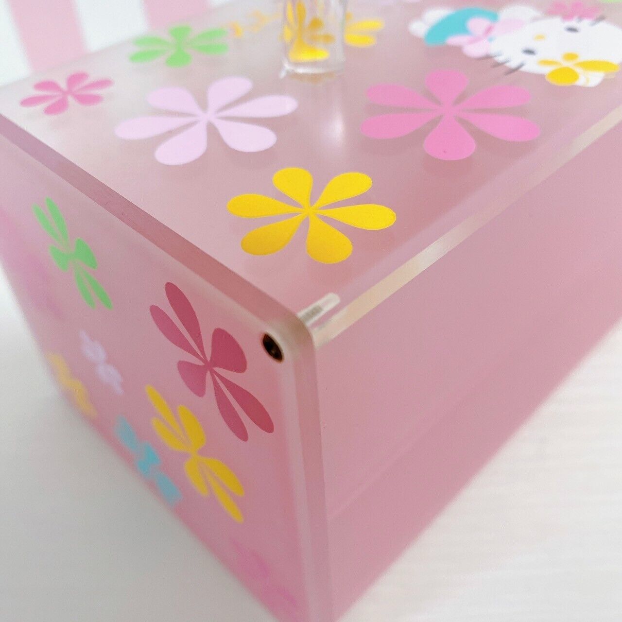 Sanrio Hello Kitty Accessory Case Box Pink Flower Cat Cleanness Angel Character