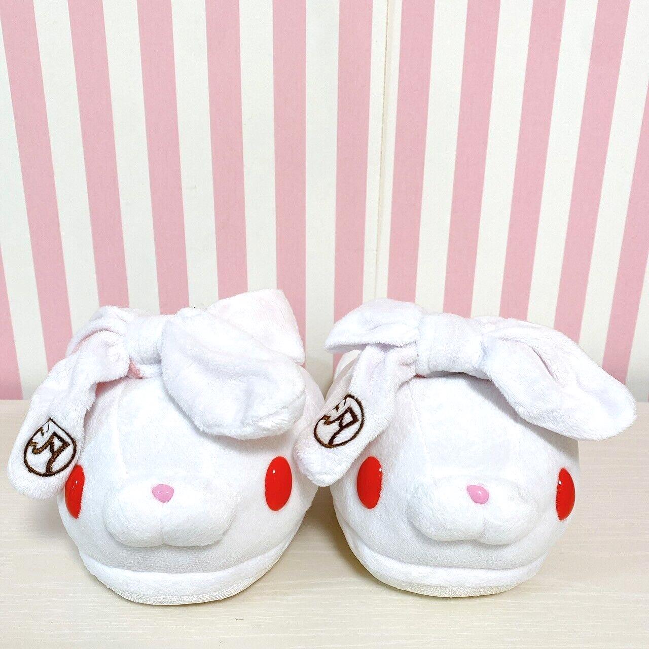 Hanyou Usagi All Purpose Rabbit Slippers Room Shoes White Plush Rabbit Kawaii