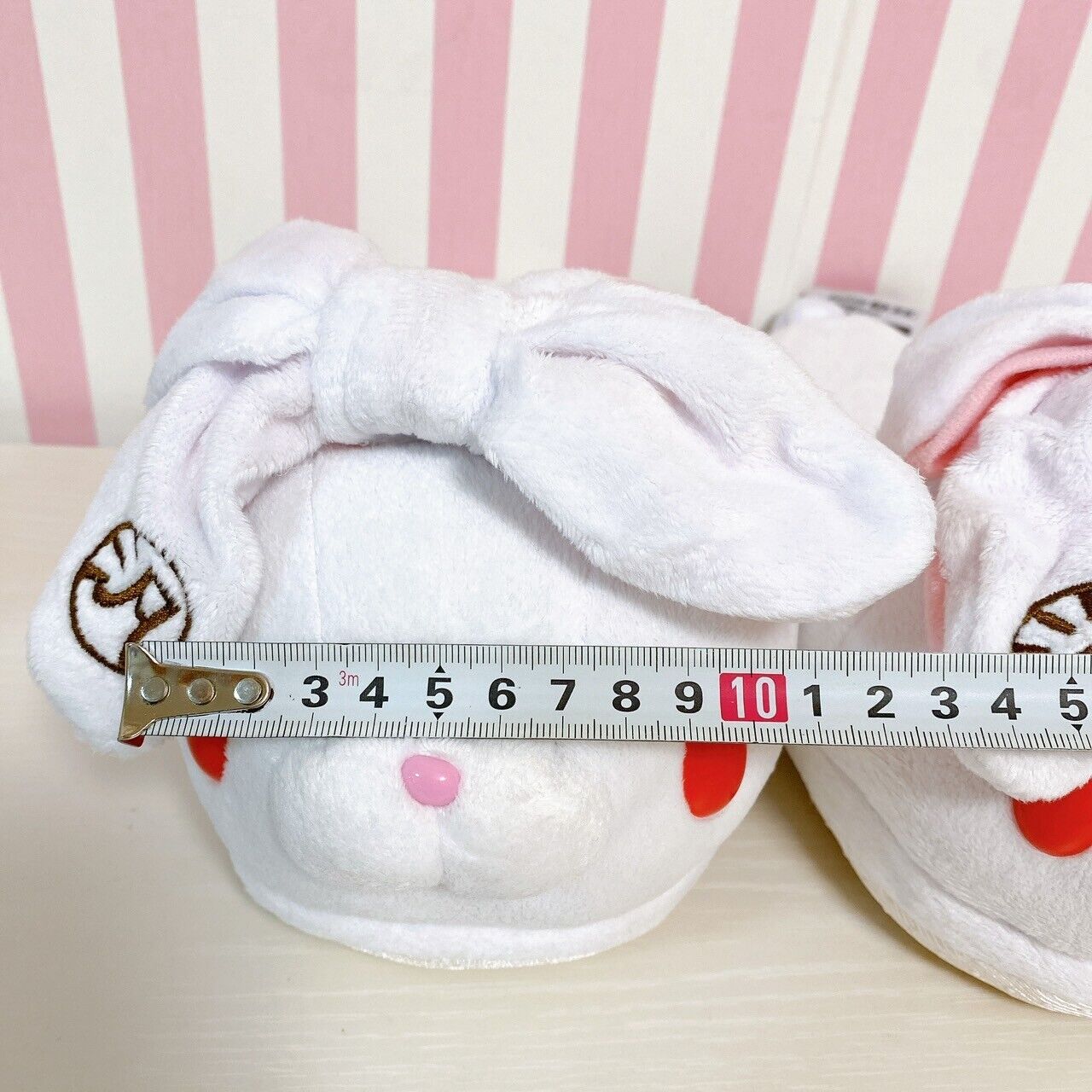 Hanyou Usagi All Purpose Rabbit Slippers Room Shoes White Plush Rabbit Kawaii