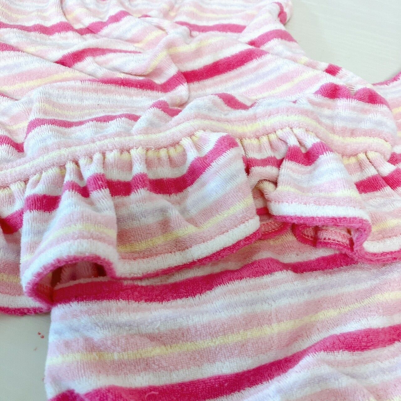 Mezzo Piano Camisole Shorts Pants Set 120cm Pink Stripe Border Hibiscus Kids