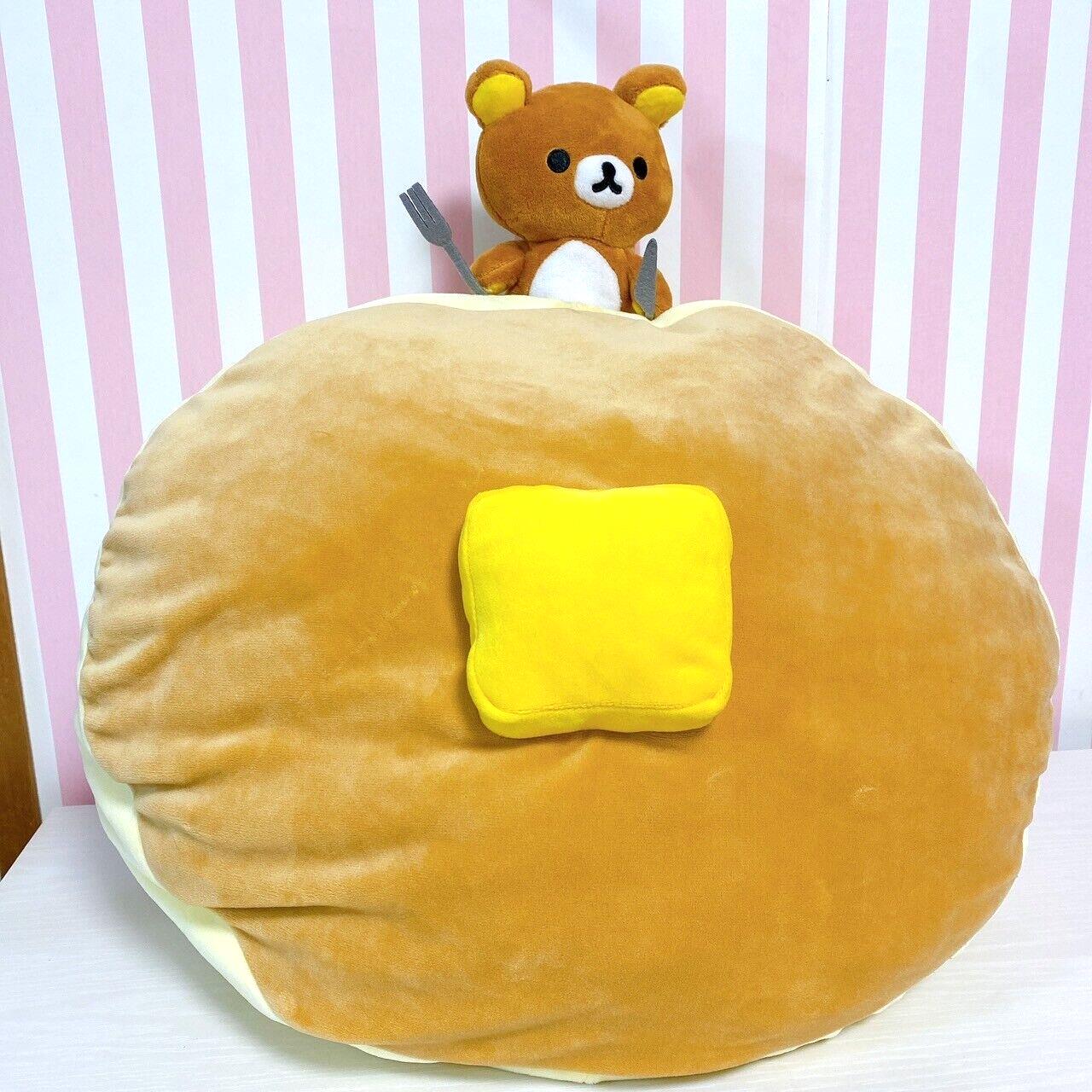 San-x Rilakkuma Cushion Pancake Plush Sweets Brown Bear Butter Fluffy XL Kawaii