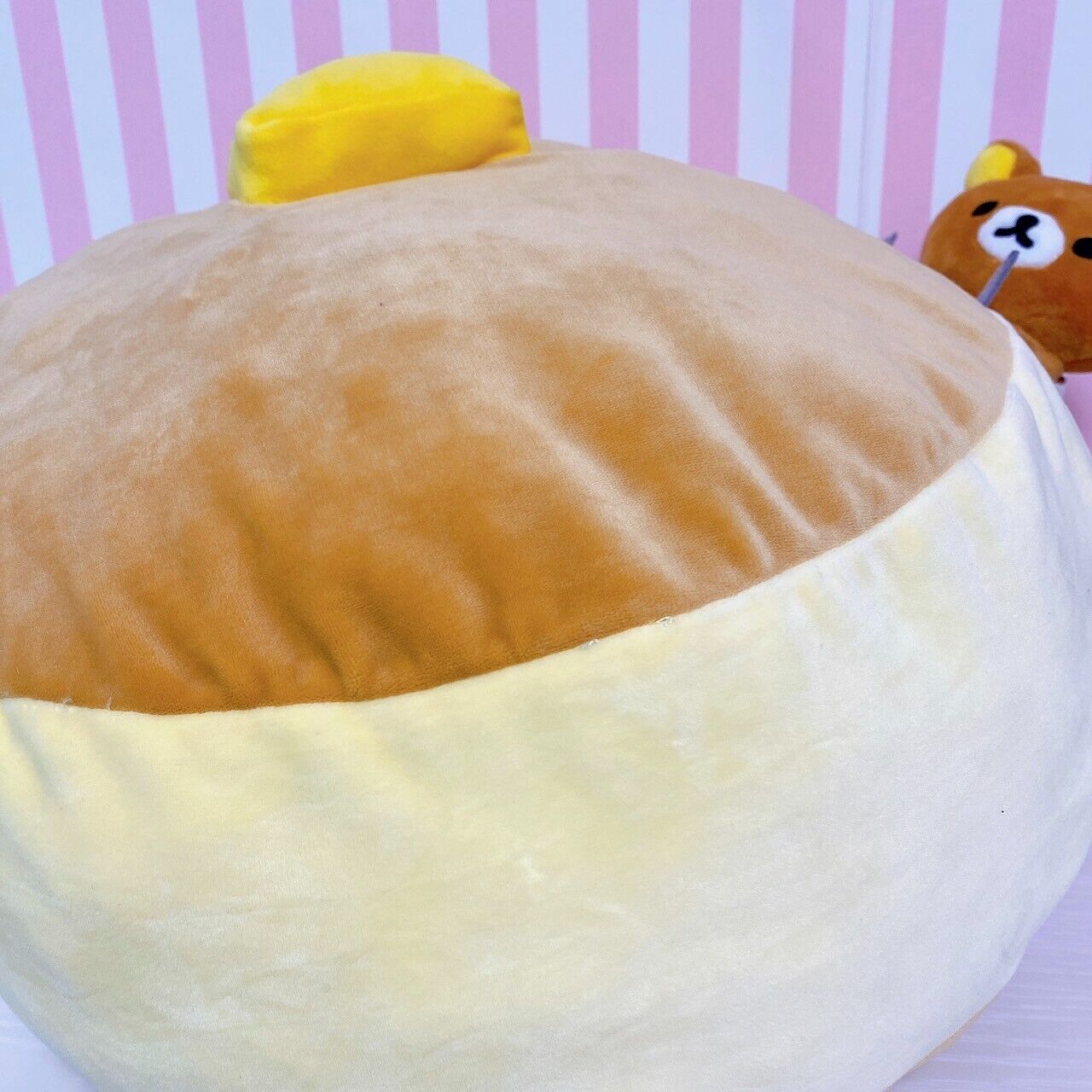 San-x Rilakkuma Cushion Pancake Plush Sweets Brown Bear Butter Fluffy XL Kawaii