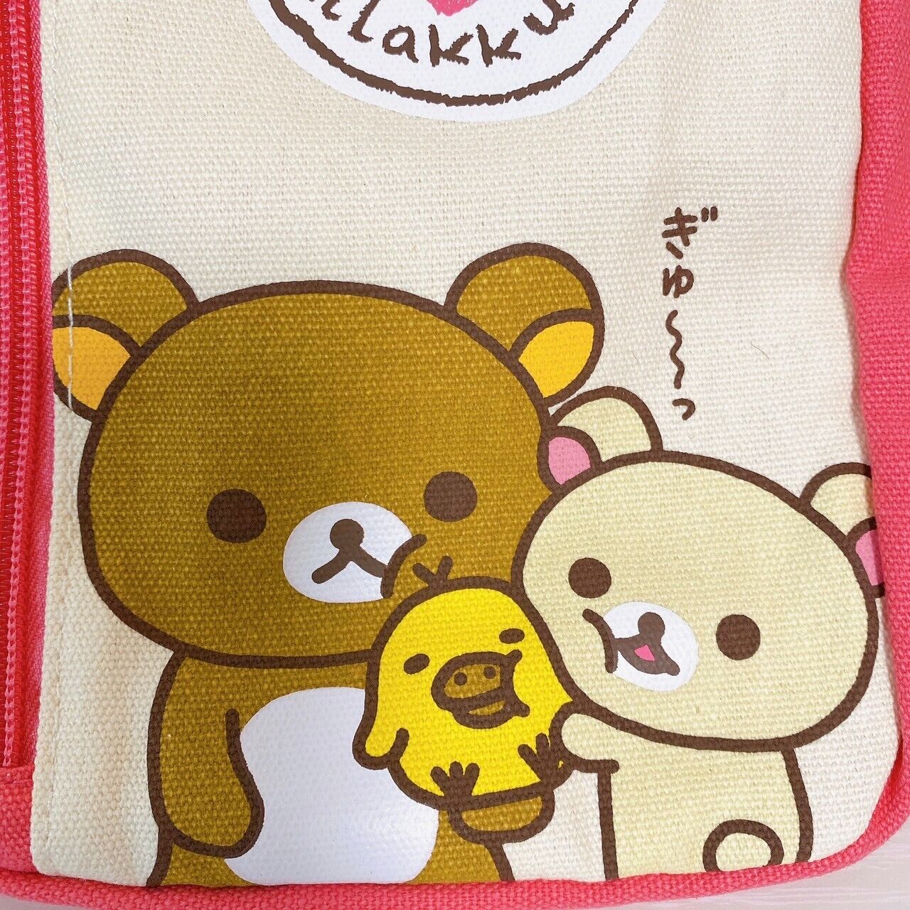 San-x Rilakkuma Korilakkuma Kiiroitori Body Bag White Red Bear Bird Kawaii Rare