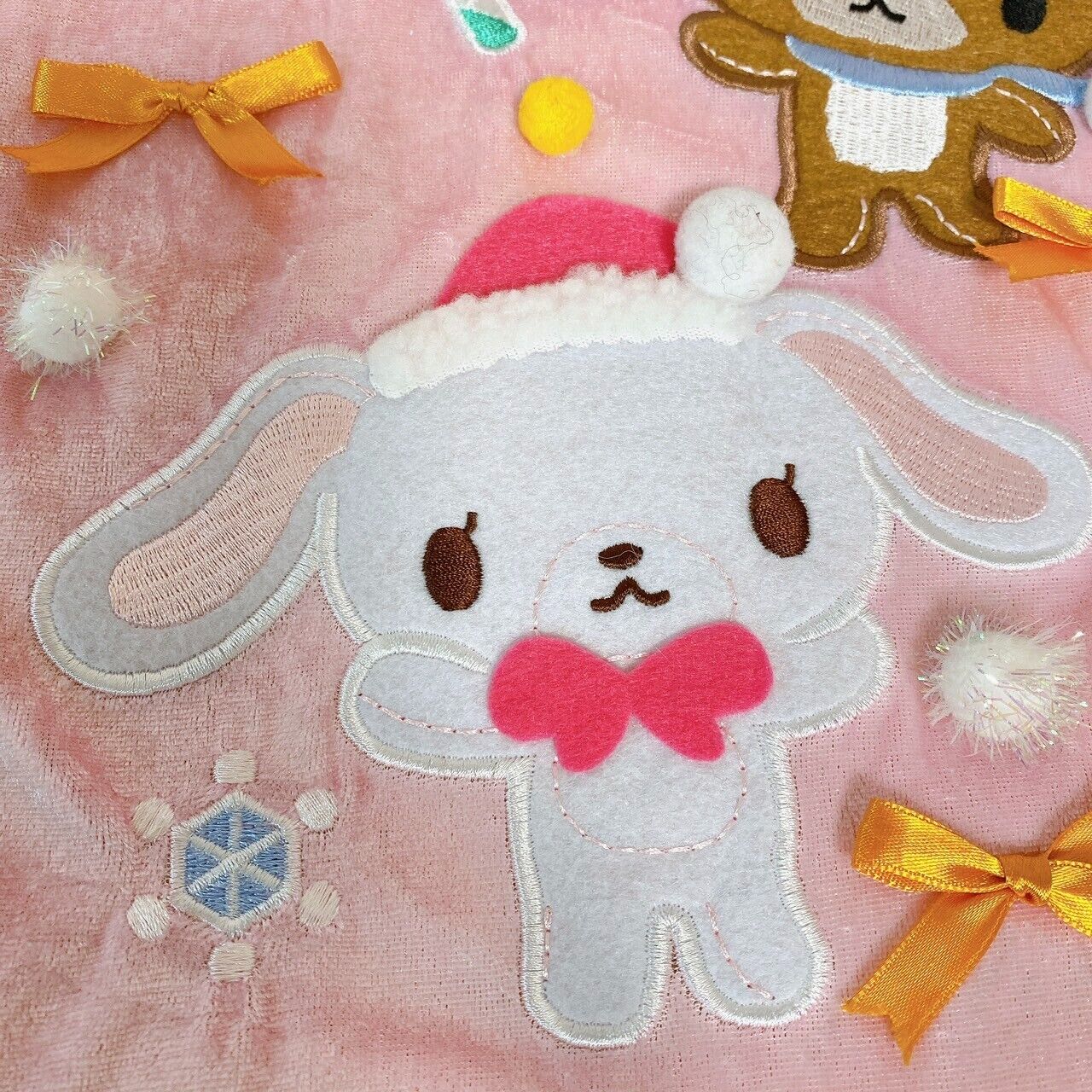 Sanrio Sugar Bunnies Christmas Socks Stocking Xmas Tree Pink Ribbon Snow Rabbit