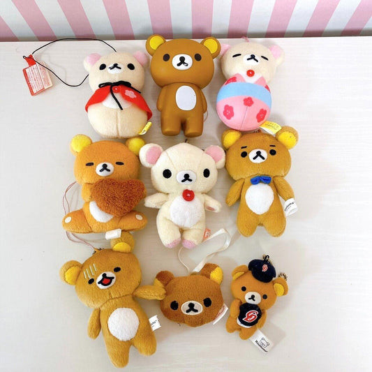 San-x Rilakkuma Korilakkuma Plush Set Mascot Soft Stuffed Toy Bear Brown White