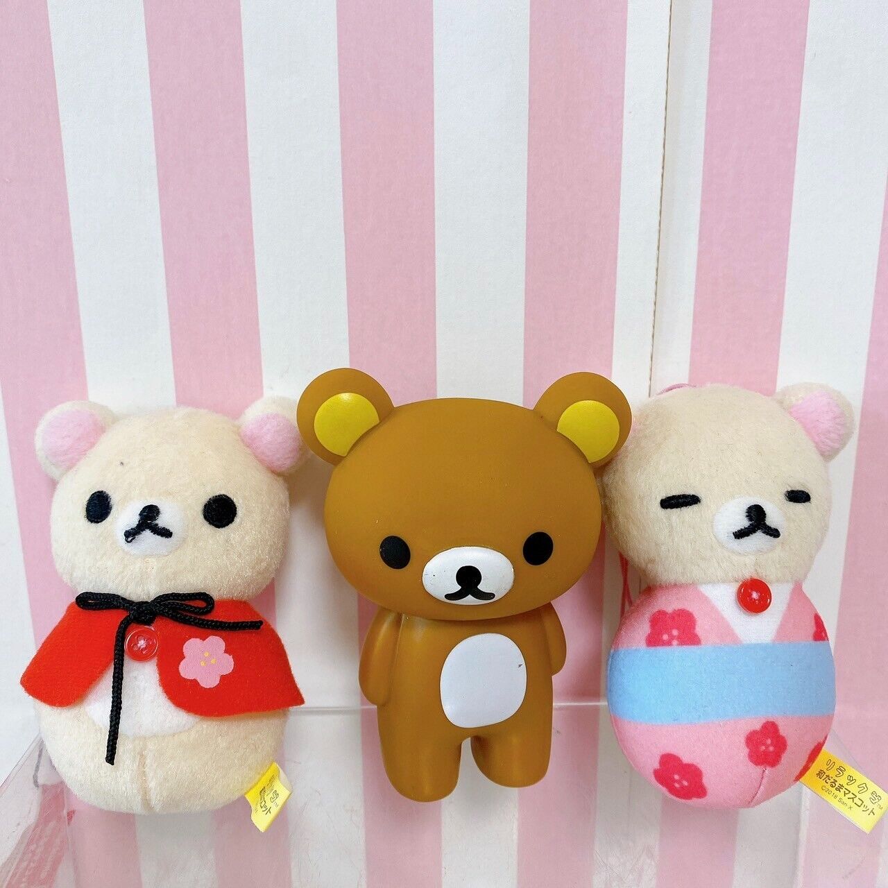 San-x Rilakkuma Korilakkuma Plush Set Mascot Soft Stuffed Toy Bear Brown White