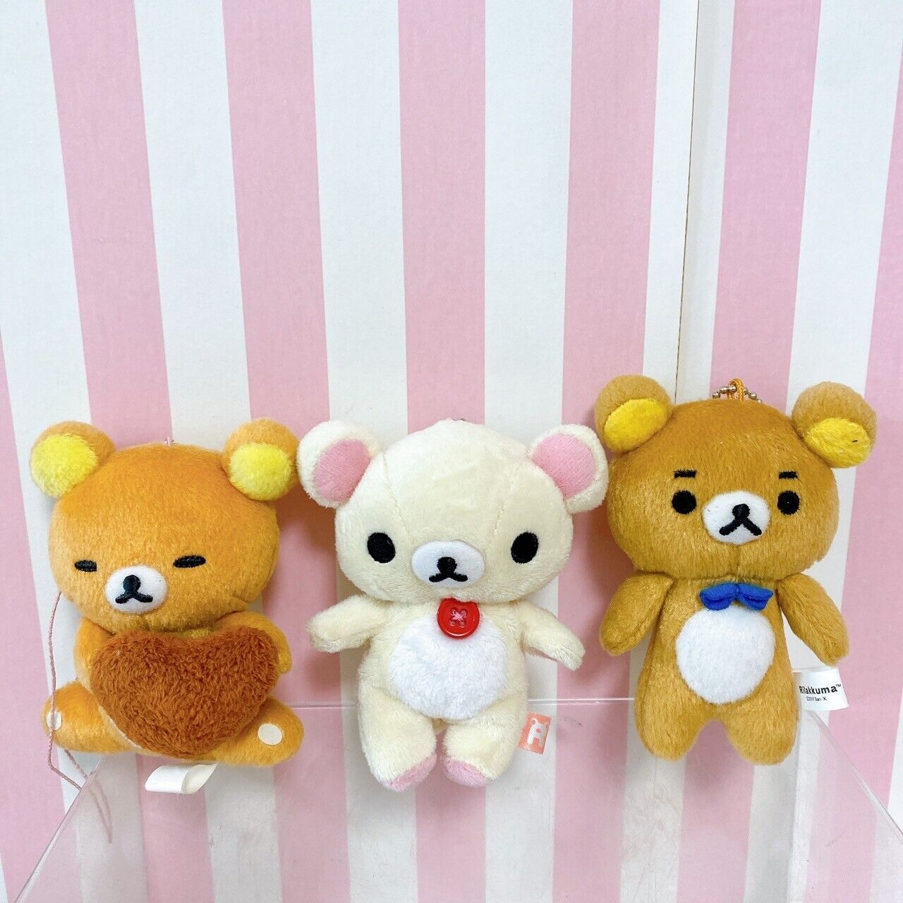 San-x Rilakkuma Korilakkuma Plush Set Mascot Soft Stuffed Toy Bear Brown White